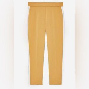 Aritzia Babaton Conan Terado Mustard Yellow Side Stripe Trouser